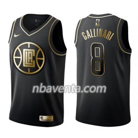 Camiseta Hombre Los Angeles Clippers Danilo Gallinari 8 Nike Negro Golden Edition Swingman